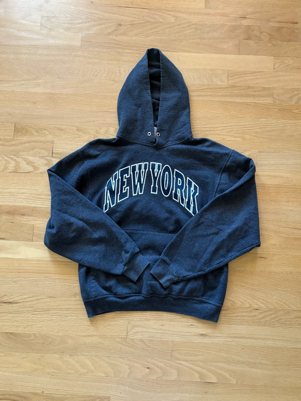 Jerzees Charcoal Gray Pullover Hoodie with Tag Detail
